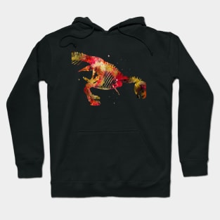 Dinosaur Skeleton Watercolor Painting Hoodie